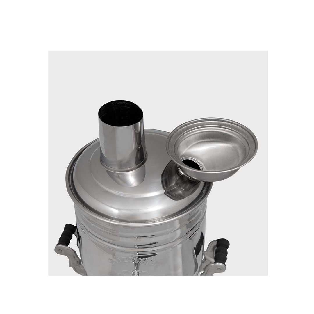 Semaver Sözenler Krom 4 Litre Ayrılabilen Odunlu - Görsel 3