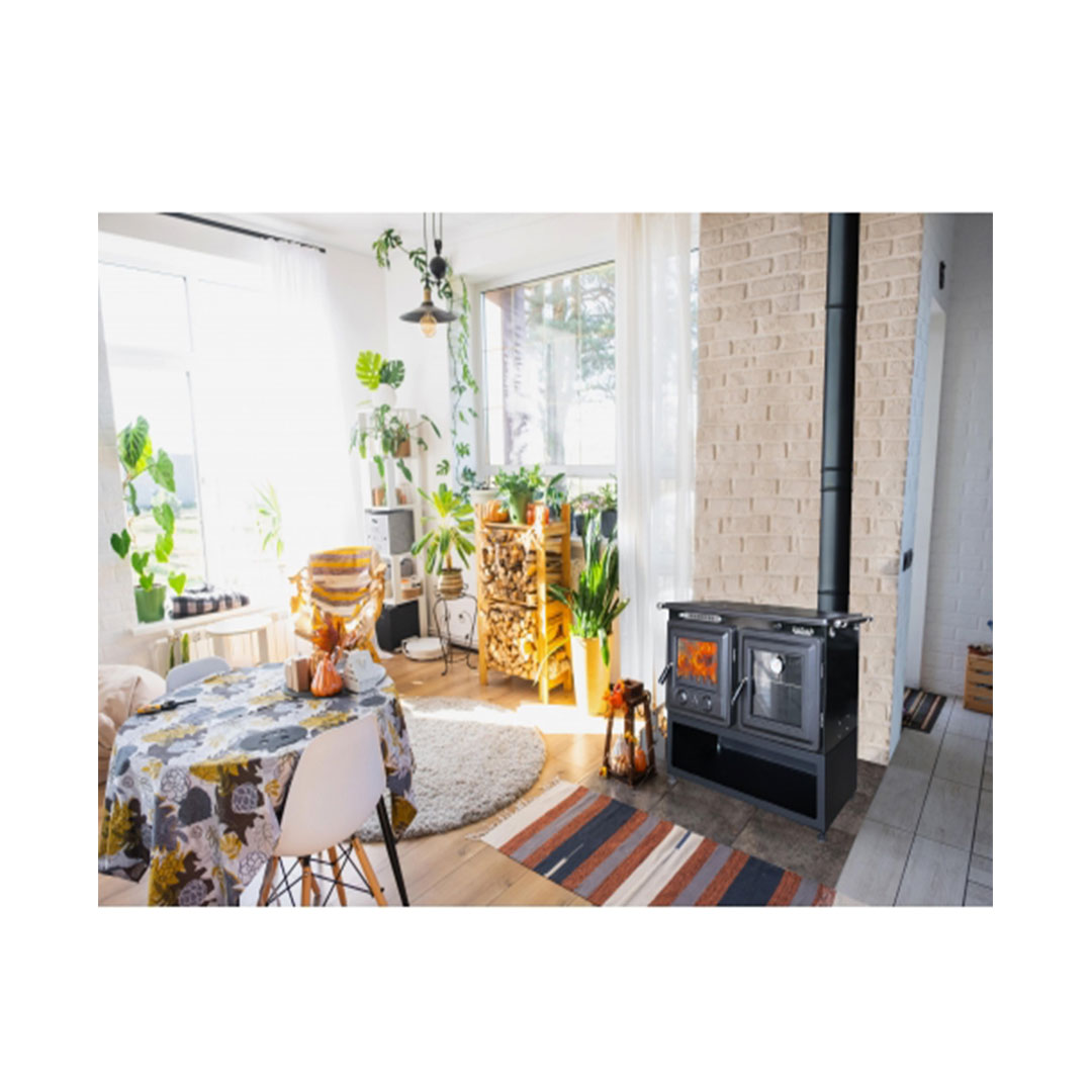 Sabah S108 Tuğlalı Döküm Fırınlı Şömine Soba - Görsel 3